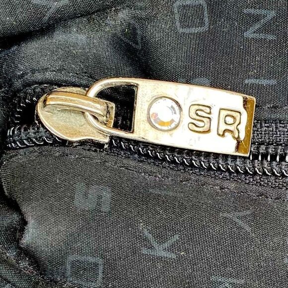 Sonia Rykiel Black Monogram Signature Logo Nylon Shoulder Bag. VGUC - Picture 6 of 8